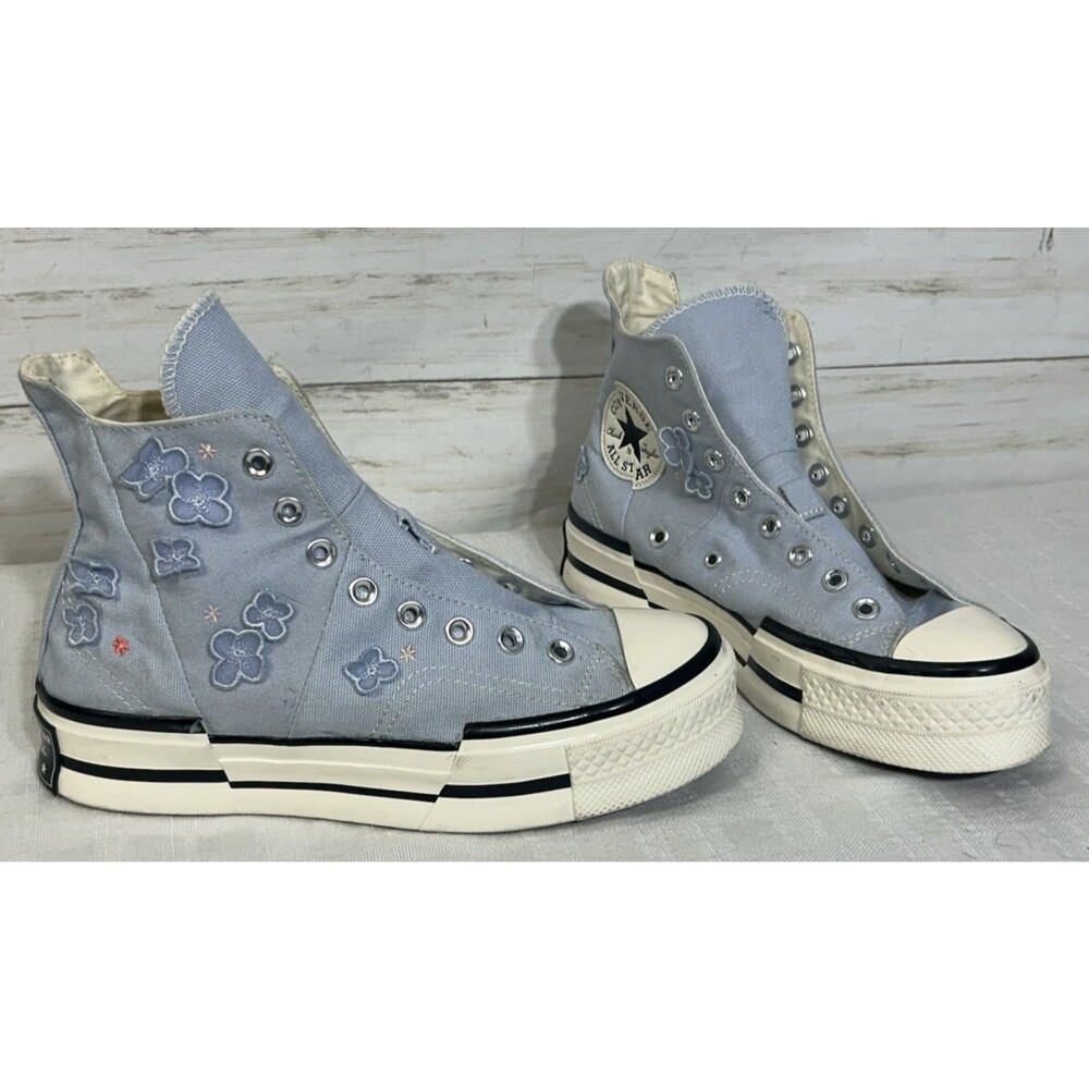 CONVERSE Chuck 70 Plus 9 Womens Sneakers 3D FLOWERS in Cloudy Daze Floral Shoe